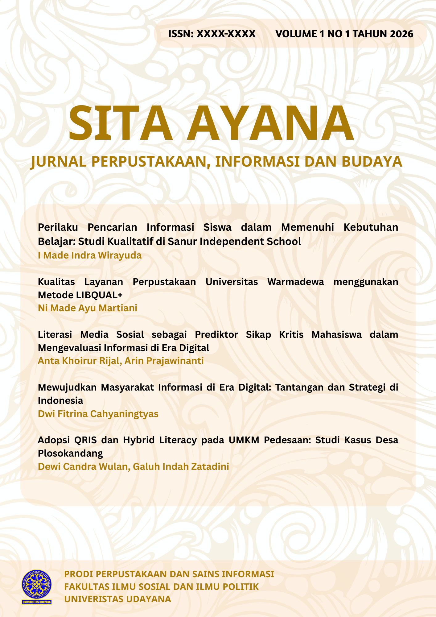 					View Vol. 1 No. 1 (2026): JANUARY - JUNE 2026
				